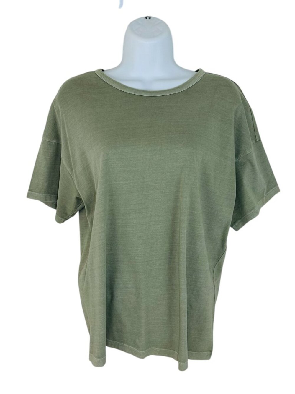 Everlane Women's Size S Box Cut Organic Short Sleeve Green T-Shirt NEW